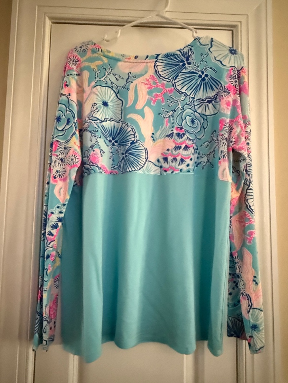 Lilly Pulitzer Finn Top in Bali Blue Once Upon a Tide Size Medium